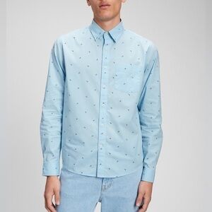 Gap Paisley Long Sleeve Casual Button-Down Shirts for Men